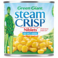 Green Giant Steam Crisp Sweet Corn, No Salt Added, Whole Kernel, Niblets, 11 Ounce