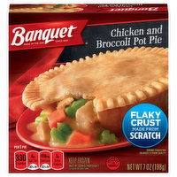 Banquet Chicken and Broccoli Frozen Pot Pie Dinner, 7 Ounce