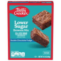 Betty Crocker Brownie Mix, Lower Sugar, Double Chocolate Fudge, 14.7 Ounce