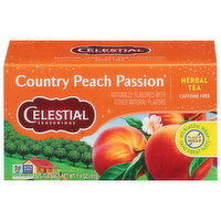 Celestial Seasonings Herbal Tea, Caffeine Free, Country Peach Passion, Tea Bags, 20 Each