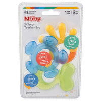 Nuby Teether Set, 3-Step, 3m+, 1 Each