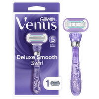 Venus Deluxe Smooth Swirl Women's Razor Handle + 1 Blade Refill, 1 Each