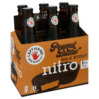 Left Hand Brewing Nitro Beer, Milk Stout, Peanut Butter, 6 Each