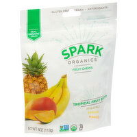 Spark Organics Fruit Chews, Tropical Fruit Blend, 4 Ounce