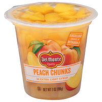 Del Monte Peach Chunks, in Extra Light Syrup, 7 Ounce