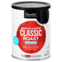 Essential Everyday Coffee, Ground, Medium Roast, Classic Roast, 1/2 Caff, 10.8 Ounce