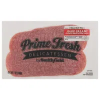 Prime Fresh Hard Salami, Sliced Deli Thin, 7 Ounce