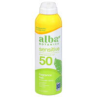 Alba Botanica Sunscreen Spray, Fragrance Free, Sensitive, Broad Spectrum SPF 50, 5 Fluid ounce