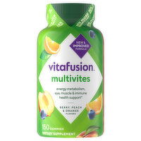 Vitafusion Gummies Berry Peach & Orange Flavors Multivites, 150 Each
