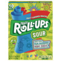 Fruit Roll-Ups Fruit Flavored Snacks, Blue Razzberry/Berry Punch, Variety Pack, 10 Each