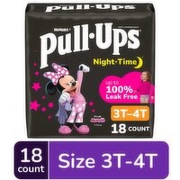 Pull-Ups Night Time Disney Junior Minnie 3T-4T (32-40 lbs) Potty Training Pants, 18 Each