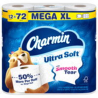 Charmin Ultra Soft Bathroom Tissue, Mega XL, 2-Ply, 12 Each