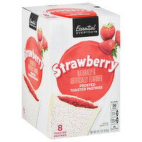 Essential Everyday Toaster Pastries, Strawberry, Frosted, 8 Each