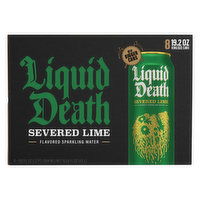 Liquid Death Sparkling Water, Severed Lime Flavored, King Size Cans, 8 Each