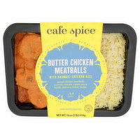 Cafe Spice Butter Chicken Meatballs, with Basmati Saffron Rice, Medium, 16 Ounce