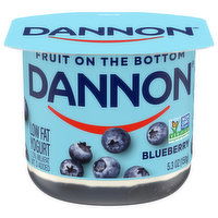 Dannon Yogurt, Low Fat, Blueberry, Fruit on the Bottom, 5.3 Ounce