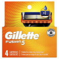 Gillette Fusion5 Razor Refills for Men, 4 Razor Blade Refills, 4 Each