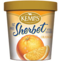 Kemps Fat Free Orange Sherbet, 16 Ounce