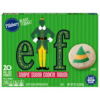 Pillsbury Ready to Bake! Elf Shape Pre-Cut Sugar Cookie Dough, 20 Each
