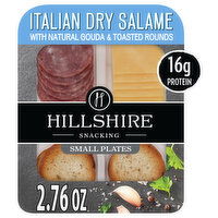 Hillshire Snacking Small Plates, Italian Dry Salame Deli Lunch Meat and Gouda Cheese, 2.76 Ounce