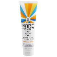 Bare Republic Sunscreen Lotion, Mineral, Vanilla-Coco, Broad Spectrum SPF 50, 5 Ounce