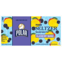 Polar Naturally Calorie-Free Premium Blackberry Mango Seltzer, 8 Each