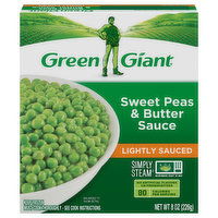 Green Giant Simply Steam Sweet Peas & Butter Sauce, Lightly Sauced, 8 Ounce