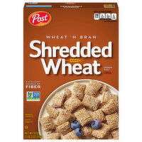 Shredded Wheat Cereal, Wheat 'N Bran, Spoon Size, 18 Ounce