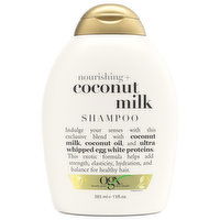 Ogx Shampoo, Nourishing + Coconut Milk, 13 Fluid ounce