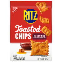 RITZ Toasted Chips Honey BBQ Crackers, 8.1 oz, 8.1 Ounce