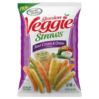 Sensible Portions Garden Veggie Straws Vegetable and Potato Snack, Sour Cream & Onion Flavored, 6 Ounce