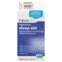 Equaline Sleep Aid, Nighttime, 25 mg, Mini Caplets, 200 Each