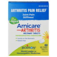 Boiron Boiron Pain Relief, Arthritis, Meltaway Tablets, Unflavored, 60 Each