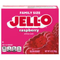 Jell-O Raspberry Gelatin Dessert Mix, 6 Ounce