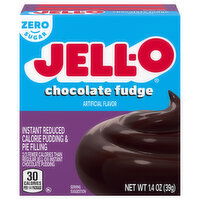 Jell-O Zero Sugar Chocolate Fudge Instant Pudding & Pie Filling, 1.4 Ounce