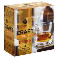 Libbey Craft Spirits Glasses, Bourbon, 8.5 oz, 4 Each