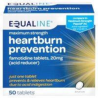 Equaline Tablets Maximum Strength 20 mg Heartburn Prevention, 50 Each