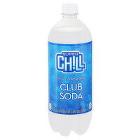 Super Chill Club Soda, Crisp & Refreshing, 33.8 Fluid ounce