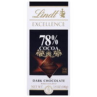 Lindt Excellence 78% Cocoa Robust Cocoa Flavor Dark Chocolate, 3.5 Ounce