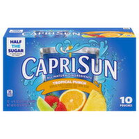 Capri Sun Juice Drink Blend, Tropical Punch, 10 Each