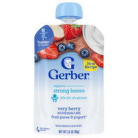 Gerber Fruit Puree & Yogurt, Very Berry, Toddler (12+ Months), 3.5 Ounce