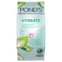 Pond's Vitamin Hydrate Aloe Vera Micellar Wipes, 25 Each
