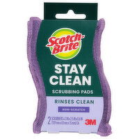 Scotch-Brite Stay Clean Scrubbing Pads, 2 Each