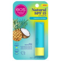 EOS Lip Balm, Natural, Pineapple Coconut, SPF 15, 0.14 Ounce