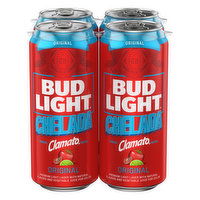 Bud Light Chelada Beer, Lager, Premium Light, Chelada, Original, 4 Each