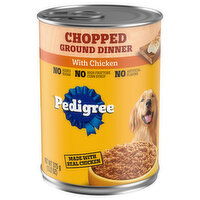 Pedigree Food for Dogs, with Chicken, Ground Dinner, Chopped, 13.2 Ounce