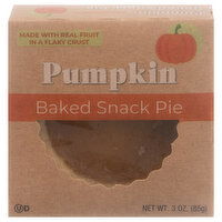 Table Talk Pies Snack Pie, Pumpkin, Baked, 3 Ounce