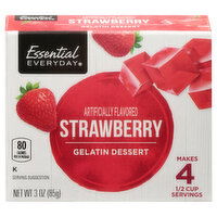 Essential Everyday Gelatin Dessert, Strawberry, 3 Ounce