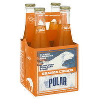 Polar Soda, Orange Cream, 4 Each