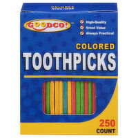 GoodCo Toothpicks, Colored, 250 Each